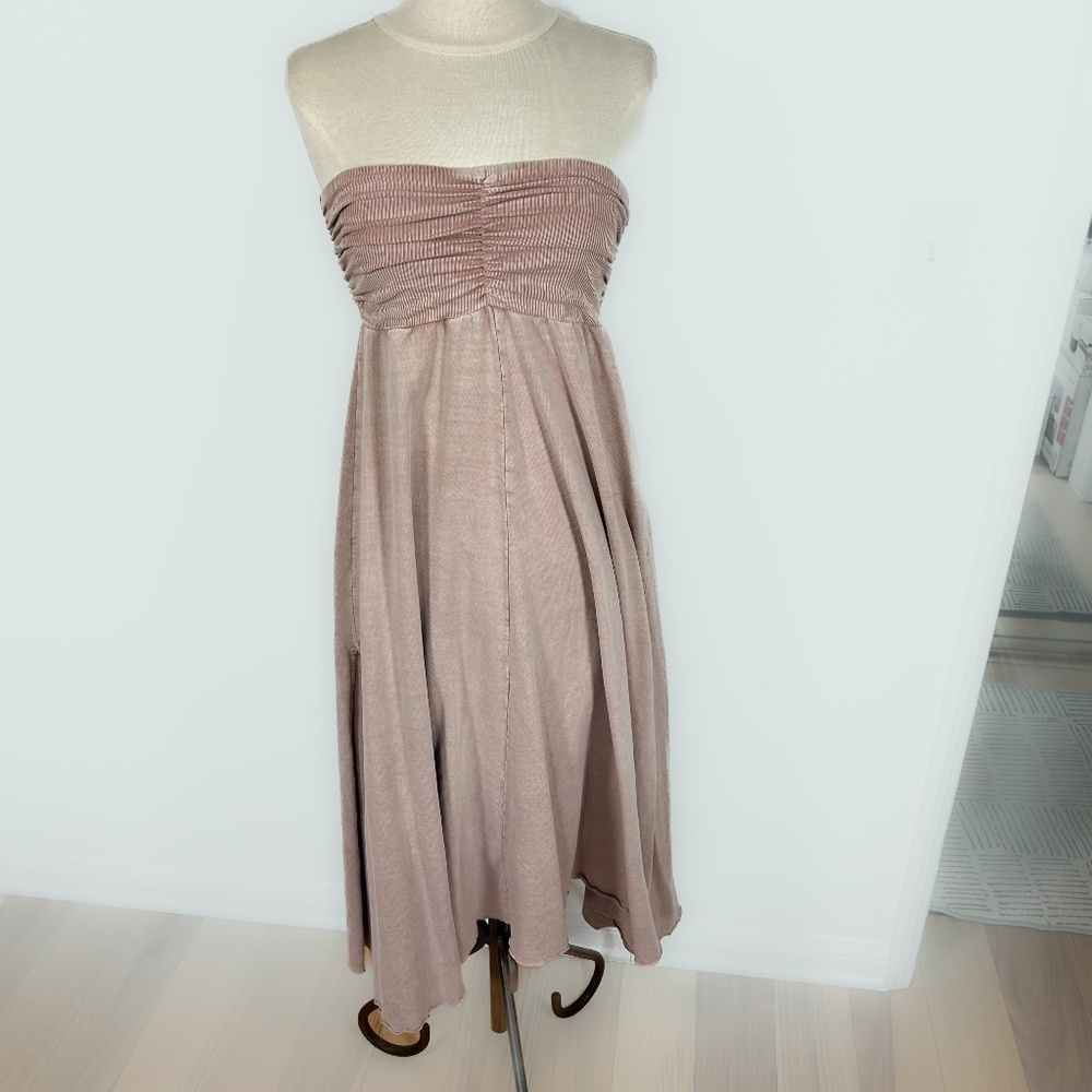 Free People One Melanie Convertible Tube Dress in Mauve pale pink Size XS